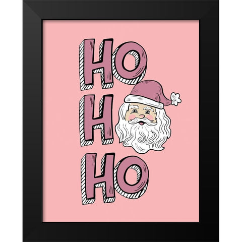 Pink Santa Black Modern Wood Framed Art Print by Rupp, Mariah