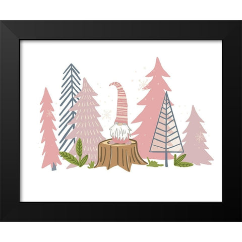 Gnome Trees Black Modern Wood Framed Art Print by Rupp, Mariah