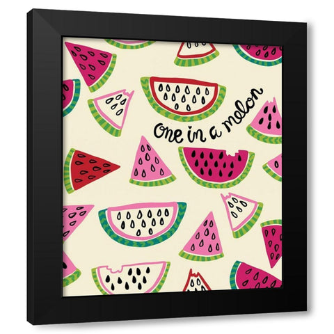 One in a Melon Black Modern Wood Framed Art Print with Double Matting by Rupp, Mariah