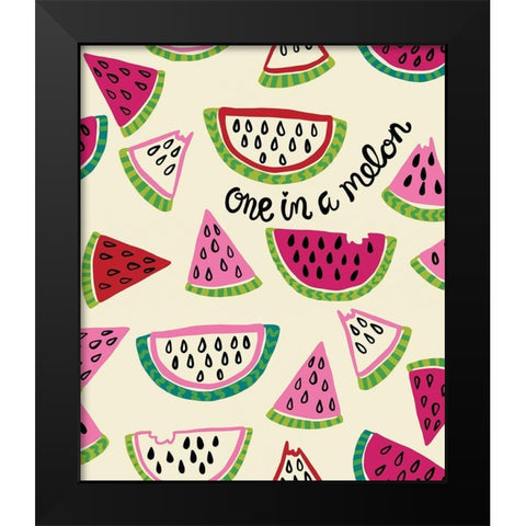 One in a Melon Black Modern Wood Framed Art Print by Rupp, Mariah