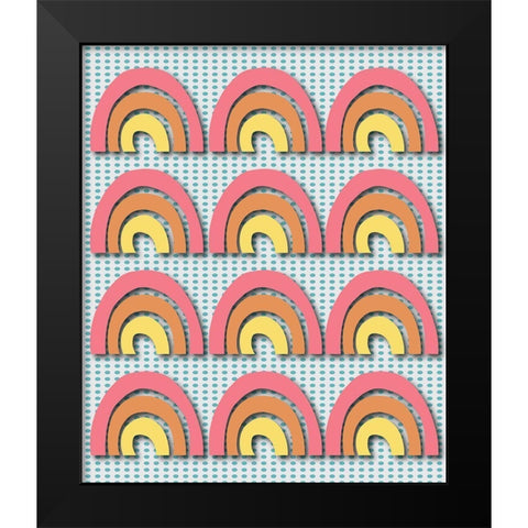Rainbows Black Modern Wood Framed Art Print by Rupp, Mariah
