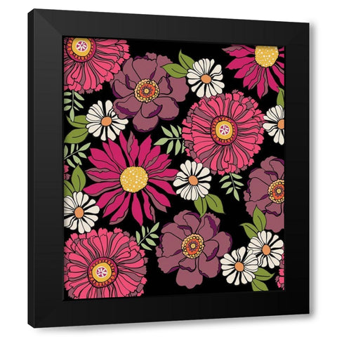 Pink and Black Black Modern Wood Framed Art Print by Rupp, Mariah