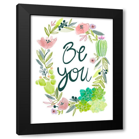 Be You Black Modern Wood Framed Art Print by Rupp, Mariah