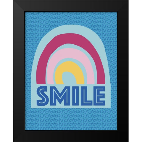 Smile Black Modern Wood Framed Art Print by Rupp, Mariah