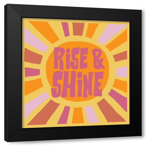 Rise and Shine Black Modern Wood Framed Art Print with Double Matting by Rupp, Mariah