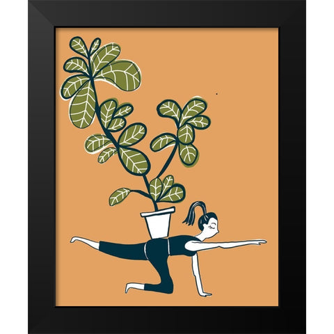 Balancing Table Black Modern Wood Framed Art Print by Rupp, Mariah