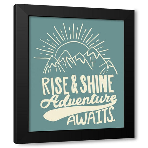 Adventure Awaits Black Modern Wood Framed Art Print with Double Matting by Rupp, Mariah