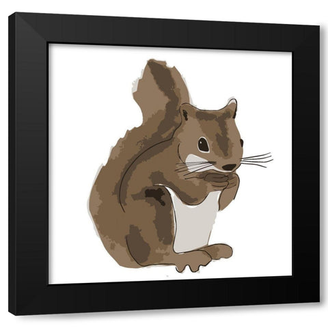 Chipmunk Black Modern Wood Framed Art Print by Rupp, Mariah