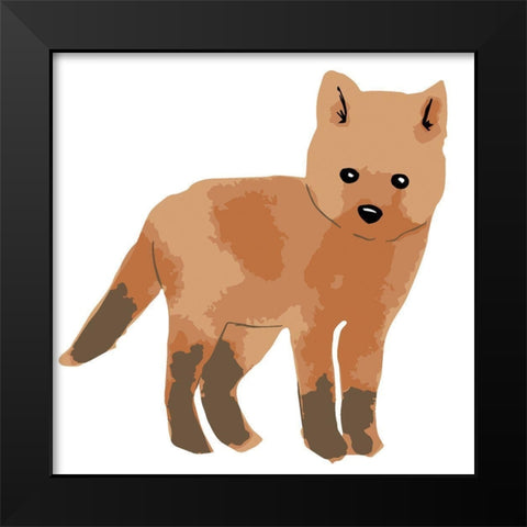 Fox Black Modern Wood Framed Art Print by Rupp, Mariah