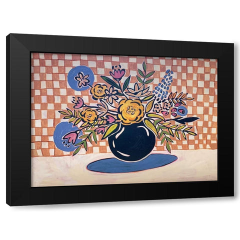 Violets Black Modern Wood Framed Art Print with Double Matting by Rupp, Mariah