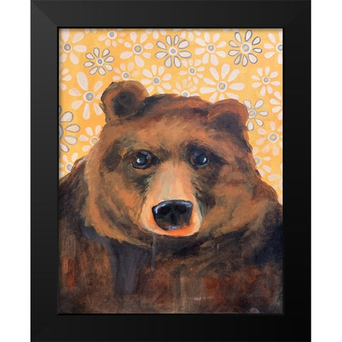 Bear Black Modern Wood Framed Art Print by Rupp, Mariah