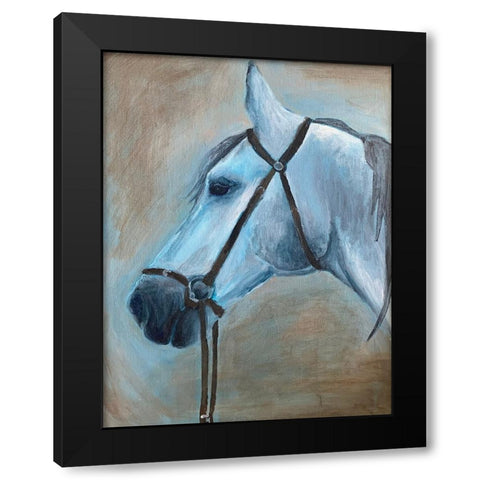 Horse Black Modern Wood Framed Art Print with Double Matting by Rupp, Mariah