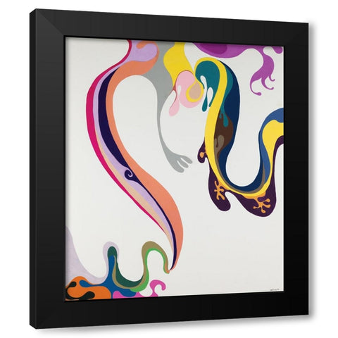 Hanging Heart Black Modern Wood Framed Art Print by Zinn, Mary