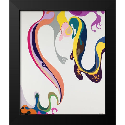 Hanging Heart Black Modern Wood Framed Art Print by Zinn, Mary