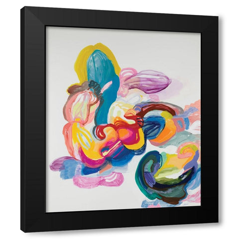 Amethyst Black Modern Wood Framed Art Print by Zinn, Mary