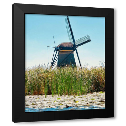Windmill I Black Modern Wood Framed Art Print with Double Matting by Singleton, Ashley