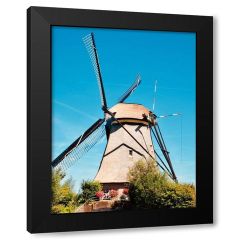Windmill II Black Modern Wood Framed Art Print by Singleton, Ashley