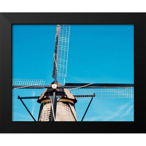 Windmill III Black Modern Wood Framed Art Print by Singleton, Ashley