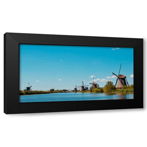 Windmill V Black Modern Wood Framed Art Print by Singleton, Ashley