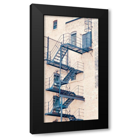 Fire Escape Black Modern Wood Framed Art Print with Double Matting by Singleton, Ashley