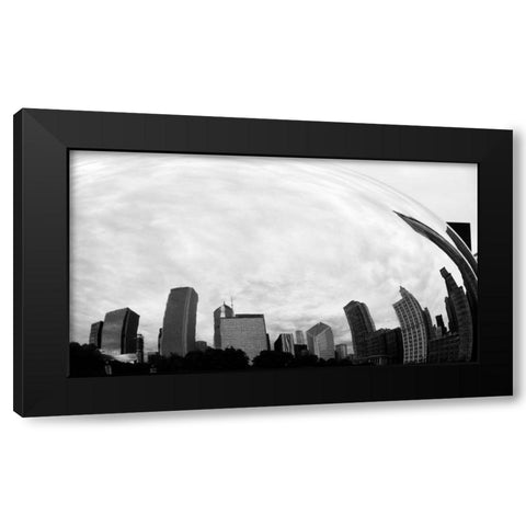 City Reflection Black Modern Wood Framed Art Print with Double Matting by Singleton, Ashley