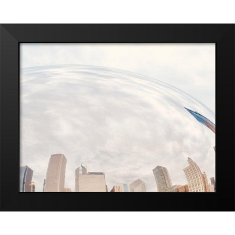 City Reflection II Black Modern Wood Framed Art Print by Singleton, Ashley