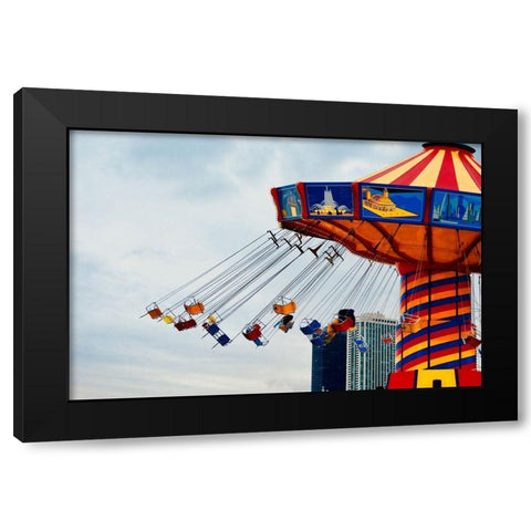 Swings II Black Modern Wood Framed Art Print with Double Matting by Singleton, Ashley