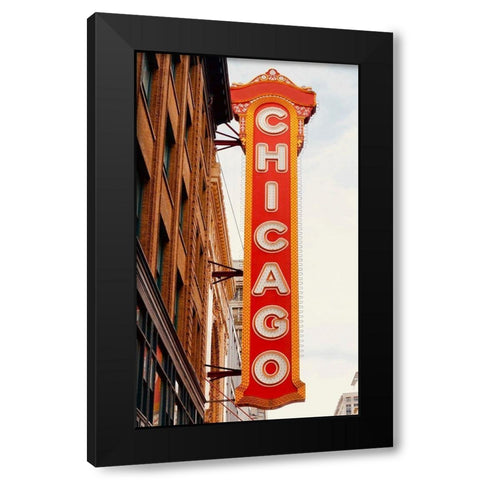 Chicago Black Modern Wood Framed Art Print by Singleton, Ashley