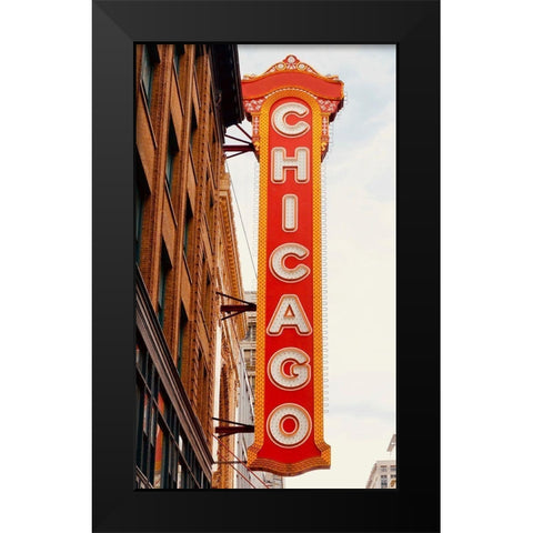 Chicago Black Modern Wood Framed Art Print by Singleton, Ashley