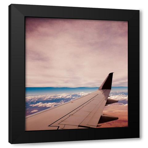 Wings Black Modern Wood Framed Art Print with Double Matting by Singleton, Ashley