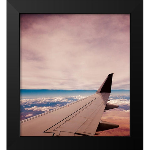 Wings Black Modern Wood Framed Art Print by Singleton, Ashley