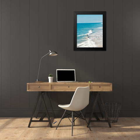 Waves II Black Modern Wood Framed Art Print by Singleton, Ashley