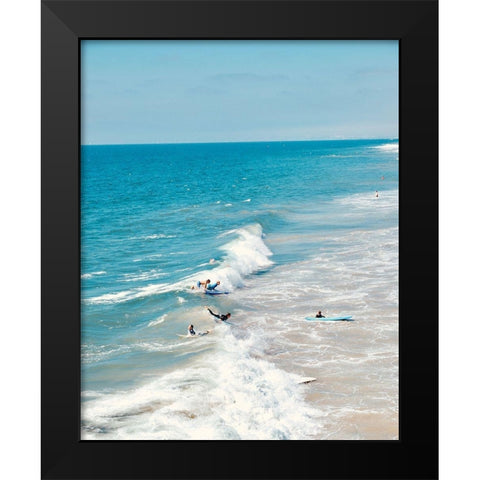 Waves II Black Modern Wood Framed Art Print by Singleton, Ashley