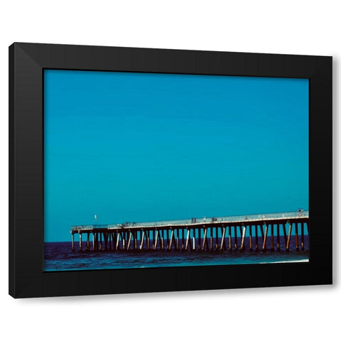 Pier Black Modern Wood Framed Art Print by Singleton, Ashley
