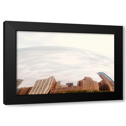 City Reflection III Black Modern Wood Framed Art Print with Double Matting by Singleton, Ashley