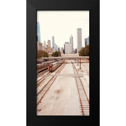 Cityscape II Black Modern Wood Framed Art Print by Singleton, Ashley