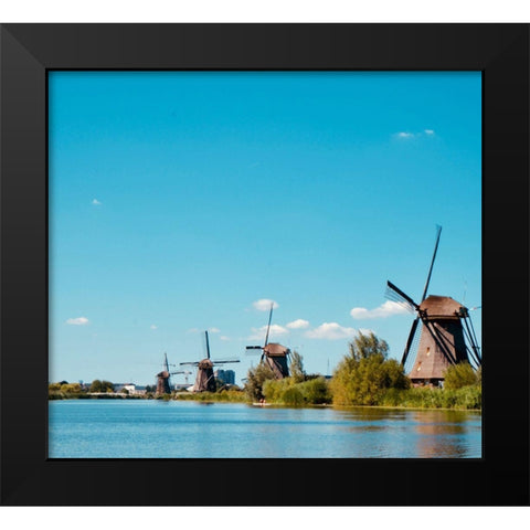Windmill Lane Black Modern Wood Framed Art Print by Singleton, Ashley