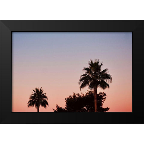 Palm Tree Sunset II Black Modern Wood Framed Art Print by Singleton, Ashley