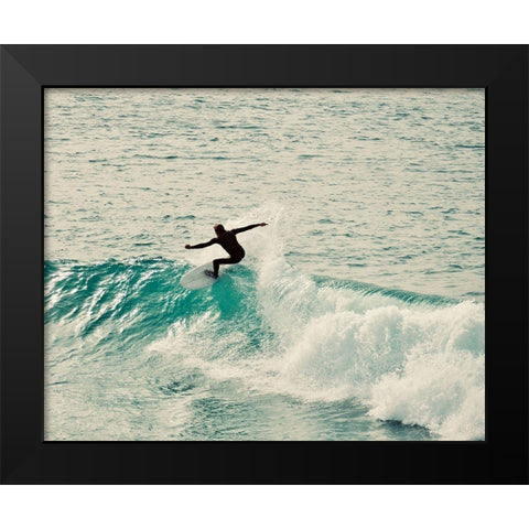 Surfer Black Modern Wood Framed Art Print by Singleton, Ashley