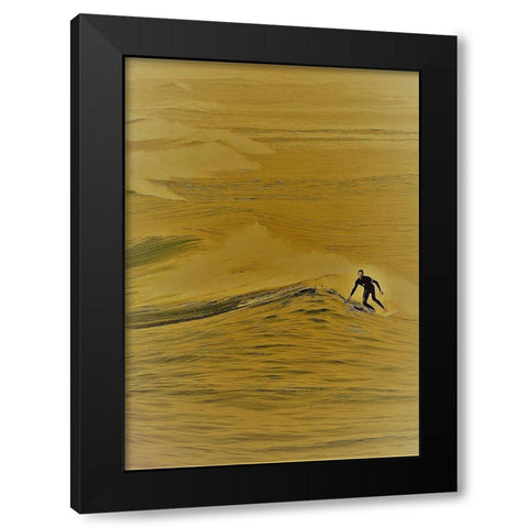 Surfer II Black Modern Wood Framed Art Print by Singleton, Ashley