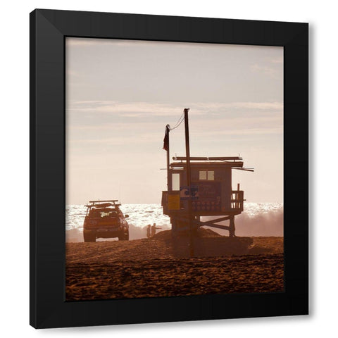 Guard Shack Black Modern Wood Framed Art Print by Singleton, Ashley