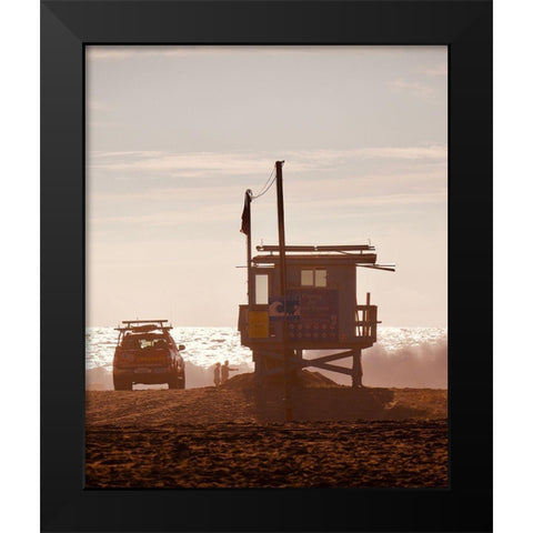 Guard Shack Black Modern Wood Framed Art Print by Singleton, Ashley