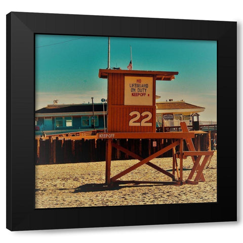 Guard Shack 22 Black Modern Wood Framed Art Print with Double Matting by Singleton, Ashley