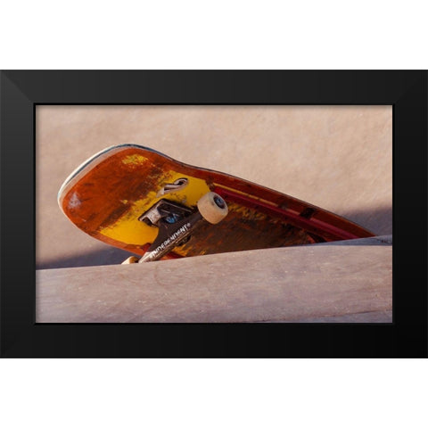 Skateboard Black Modern Wood Framed Art Print by Singleton, Ashley