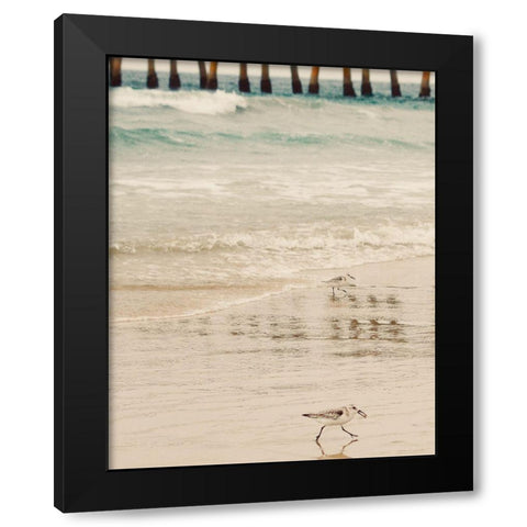 Bird Black Modern Wood Framed Art Print with Double Matting by Singleton, Ashley