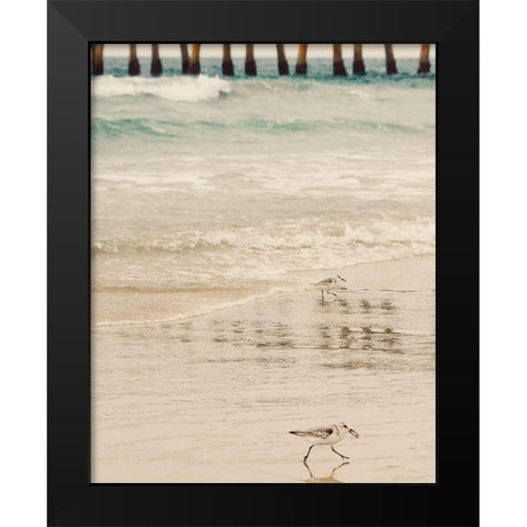 Bird Black Modern Wood Framed Art Print by Singleton, Ashley