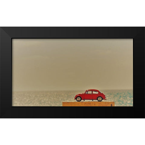 Red Car III Black Modern Wood Framed Art Print by Singleton, Ashley