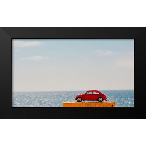 Red Car IV Black Modern Wood Framed Art Print by Singleton, Ashley