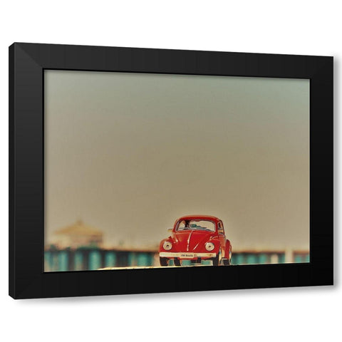 Red Car V Black Modern Wood Framed Art Print with Double Matting by Singleton, Ashley