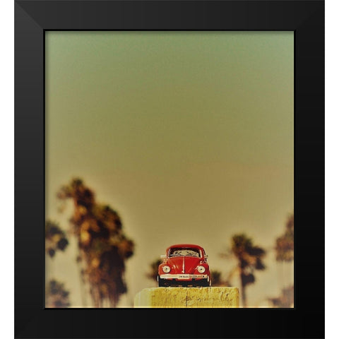 Red Car VII Black Modern Wood Framed Art Print by Singleton, Ashley